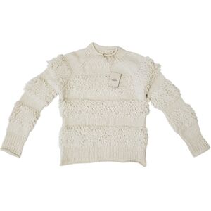 Faherty Polly Sweater Baby Alpaca Merino Wool Women Winter White Mock Neck $248